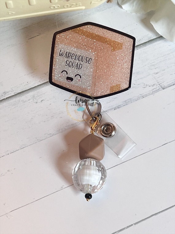 Warehouse Squad Badge Reel|Cute Badge Reel| Badge Clip|Custom Badge|Personalized Badge|Package Badge reel|Delivery Badge Reel