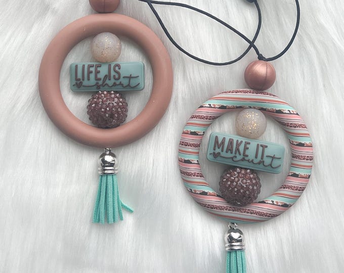 Beaded Car Charm|Review Mirror Charm|Custom Car Charm|Car Accessory|silicone car charm|Gift For Daughter|Gift for Mother|Gift for Sister