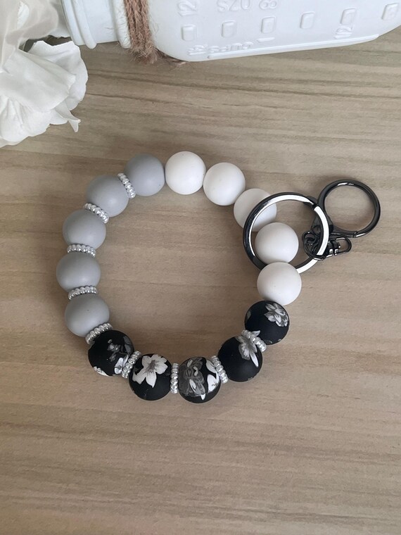 Wristlet|Silicone Bead Wristlet|Key Wristlet|Teacher Wristlet|Keychain Wristlet|Religious Wristlet|Gift for Mom|Gift for her|Bridesmaid Gift