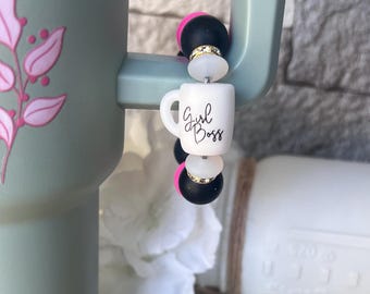 Beaded Cup Charm|Silicone Beaded Cup Charm|Cup Accessories|Water Bottle Charm|Water Bottle Accessories|Bag Charm|Gift For Her|Gift For Mom