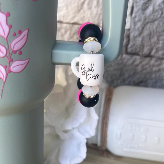 Beaded Cup Charm|Silicone Beaded Cup Charm|Cup Accessories|Water Bottle Charm|Water Bottle Accessories|Bag Charm|Gift For Her|Gift For Mom