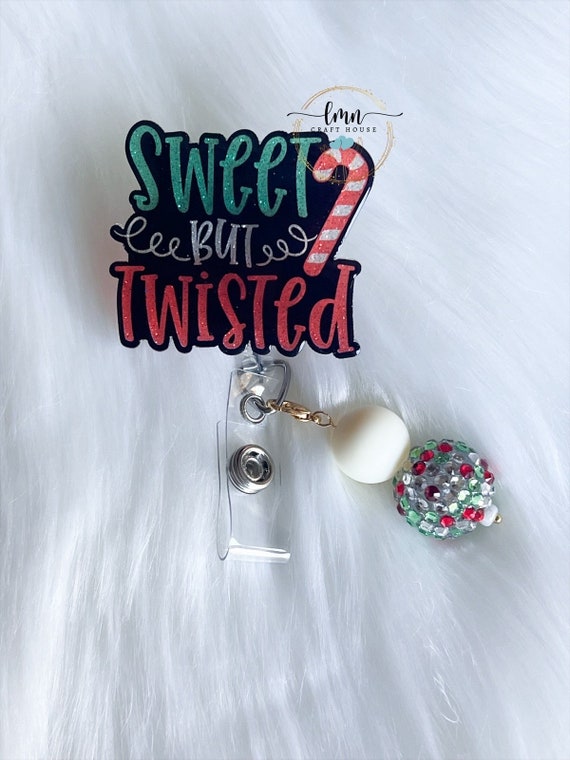 Candy Cane Badge Reel|Christmas Badge Reel|Cute Badge Reel|Custom Badge|Personalized Badge|Glitter Badge Reel|Holiday Badge