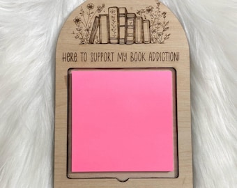 Sticky Note Holder|Personalized Note Holder|Book lover gift|Appreciation Gift|Personalized Office Decor|Desk Decor|Office Appreciation