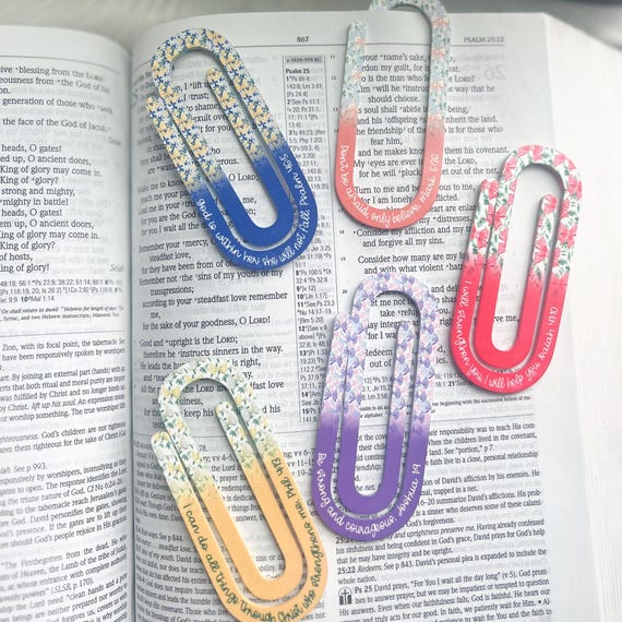 Religious Bookmark|Custom Bookmark|Reading Bookmark|Book Lover Gift|Jumbo Bookmark|Personalized Gift|Graduation Gift|Paperclip Bookmark