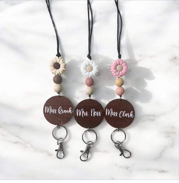 Personalized Silicone Beaded Lanyard|Custom Teacher Lanyard|Breakaway Lanyard|Nurse Lanyard|Teacher Appreciation Gift|Teacher Christmas Gift