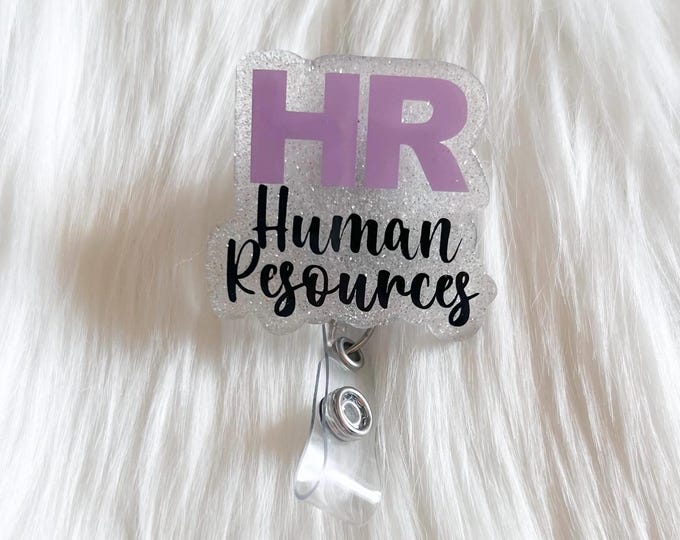 Human Resources Badge Reel|HR Badge Reel|Glitter Badge Reel| Cute Badge Reel| Custom Badge|Personalized Badge