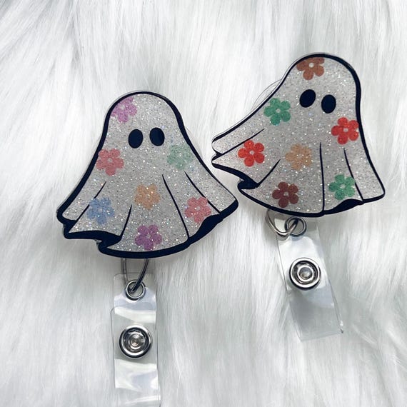 Floral Ghost Badge Reel|Boho Ghost Badge Reel|Haunted Badge Reel|Spooky Badge Reel|Halloween Badge Reel|Fall Badge Reel|Autumn Badge
