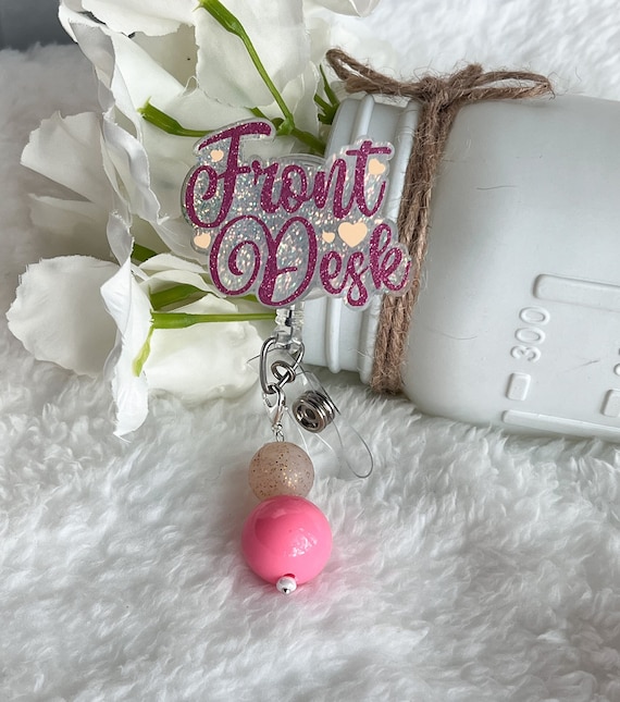 Front Desk Badge Reel|Administrative Assistant Badge Reel|Front Office Badge Reel|Cute Badge Reel| Custom Badge|Personalized Badge Reel