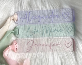 Name Bookmark|Acrylic Bookmark|Personalized Bookmark| engraved Bookmark|Book Lover Gift|Gift for Her|Gift for reader|Gift for friend