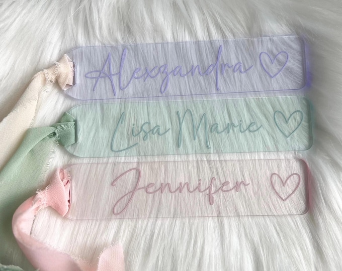 Name Bookmark|Acrylic Bookmark|Personalized Bookmark| engraved Bookmark|Book Lover Gift|Gift for Her|Gift for reader|Gift for friend