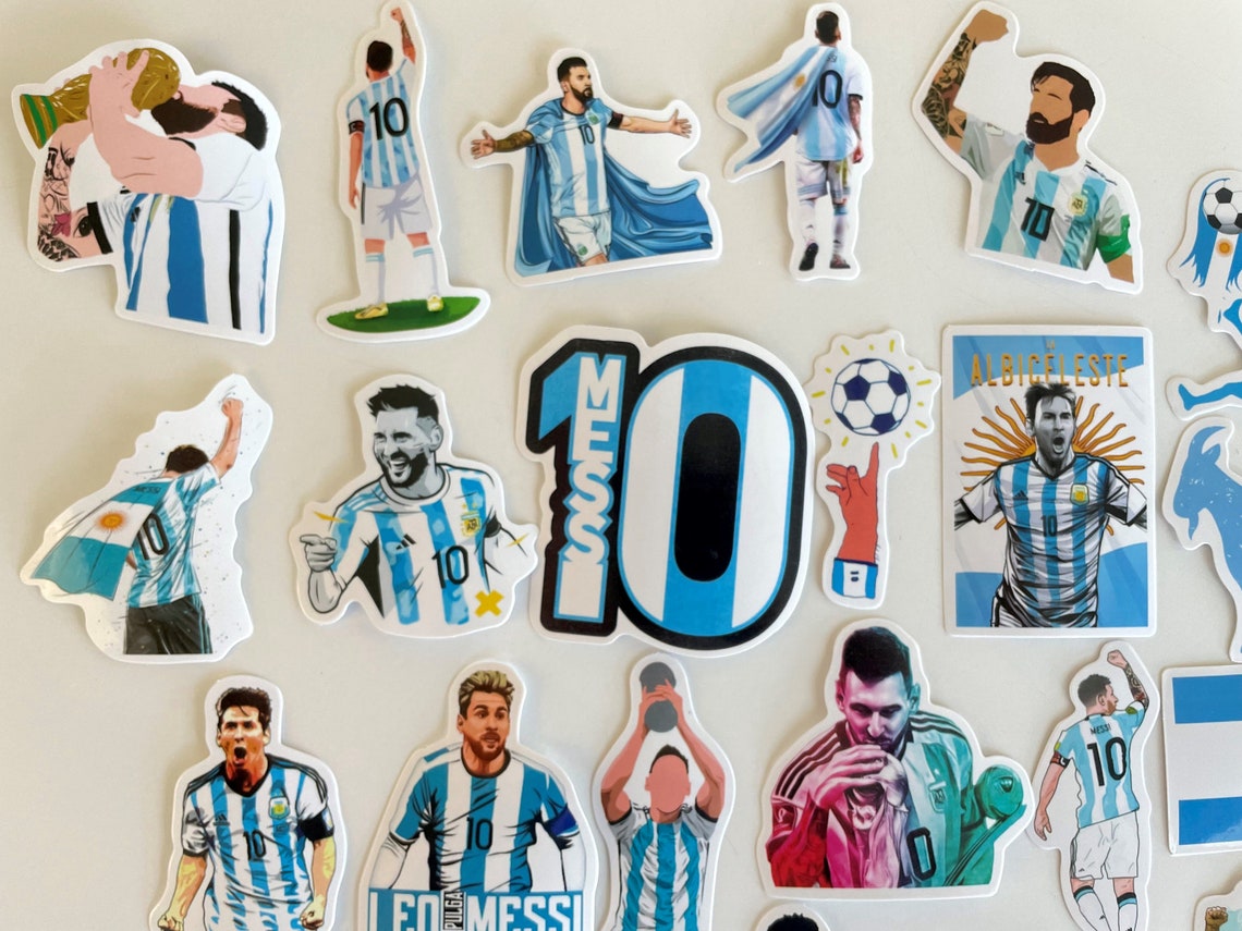 Messi Stickers 15 25 or 52 Random Stickers Free Shipping - Etsy