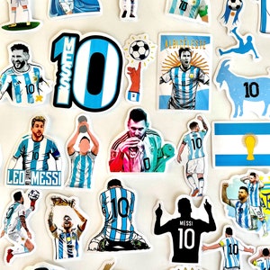 Messi Stickers 15, 25 or 52 Random Stickers Free Shipping - Etsy
