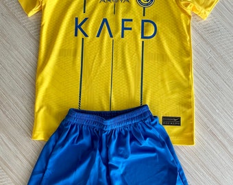 Cristiano Ronaldo 7 Al Nassr Jeugd Kinder Jersey W-Shorts KINDEREN MAAT