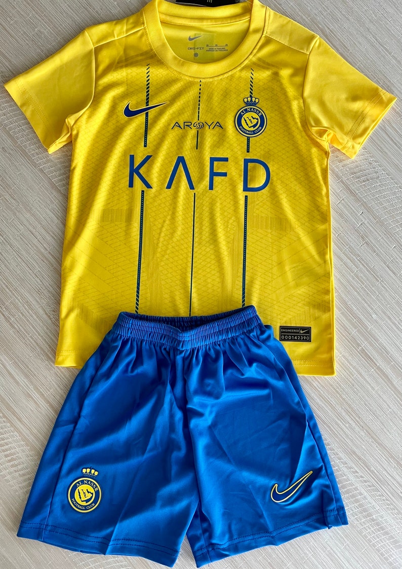 Cristiano Ronaldo 7 Al Nassr Youth Kids Jersey W-Short TAILLE ENFANT image 1