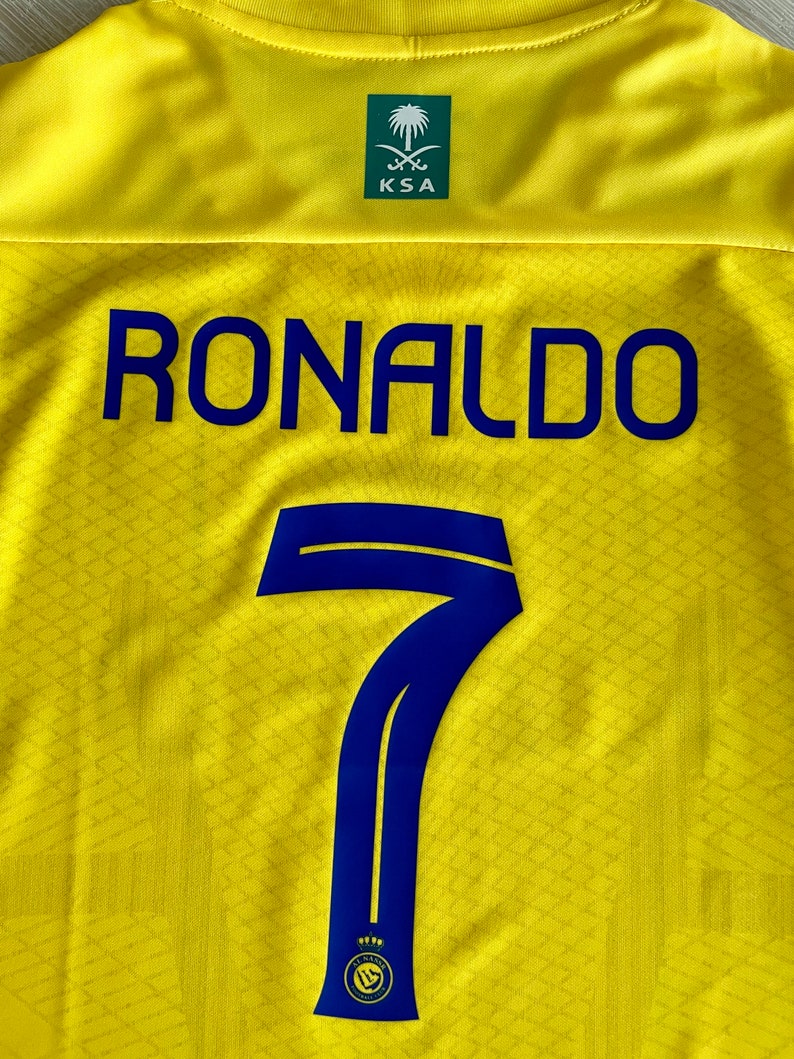 Cristiano Ronaldo 7 Al Nassr Youth Kids Jersey W-Short TAILLE ENFANT image 3