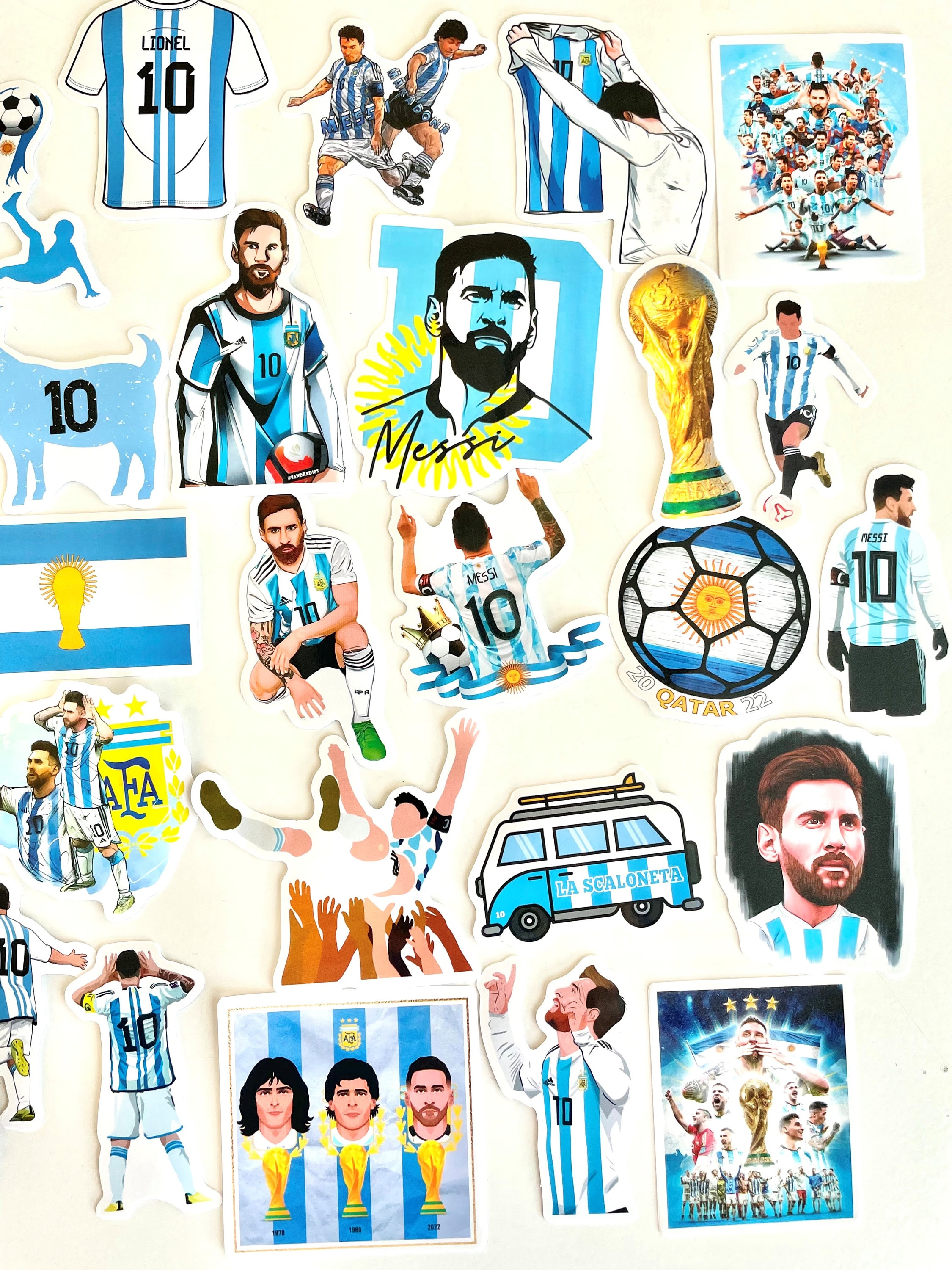 Messi Stickers 15, 25 or 52 Random Stickers Free Shipping - Etsy