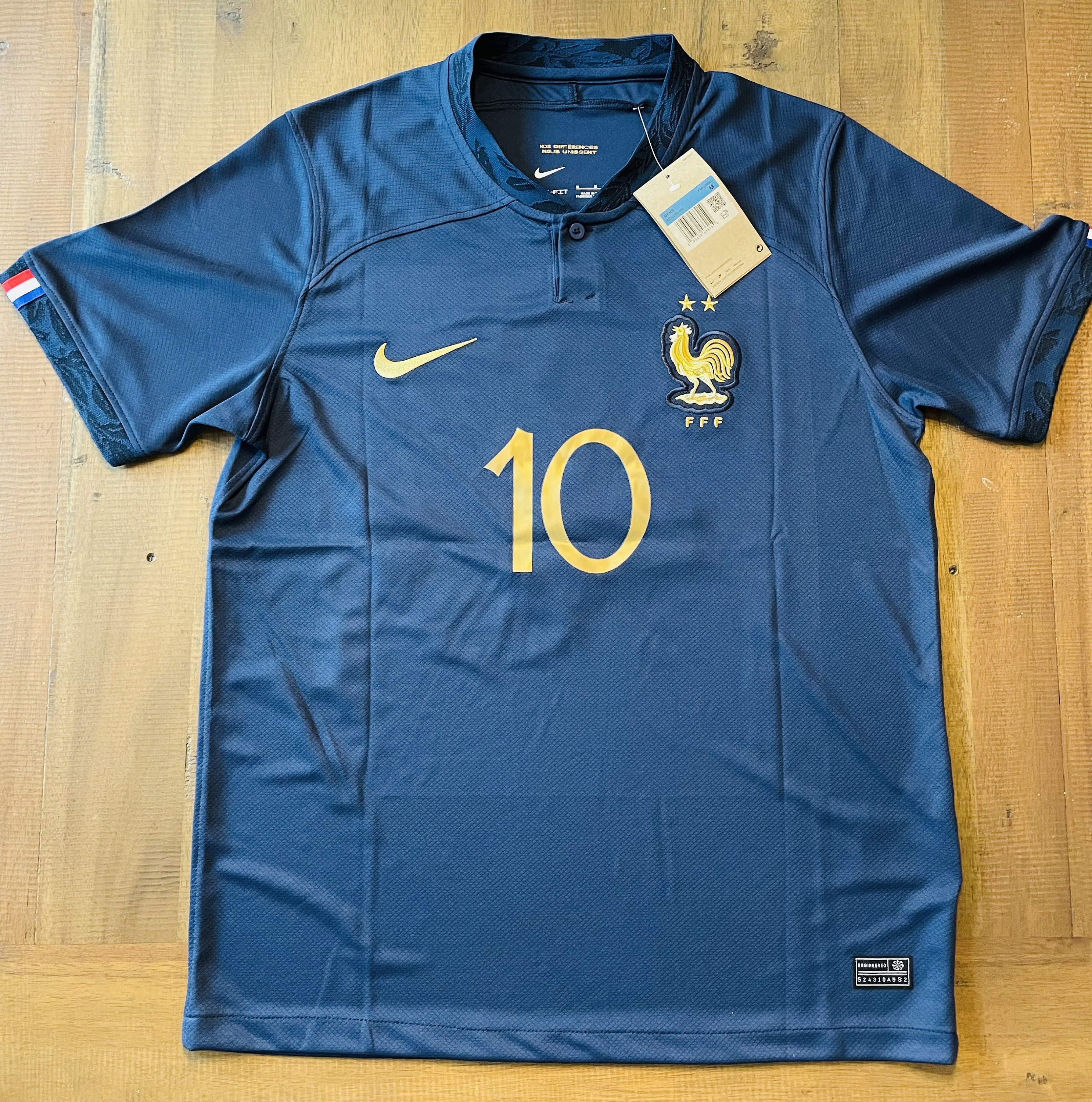 Kylian Mbappé - Kit France Domicile - Kit de Football - Set Maillot de Foot  + Pantalon