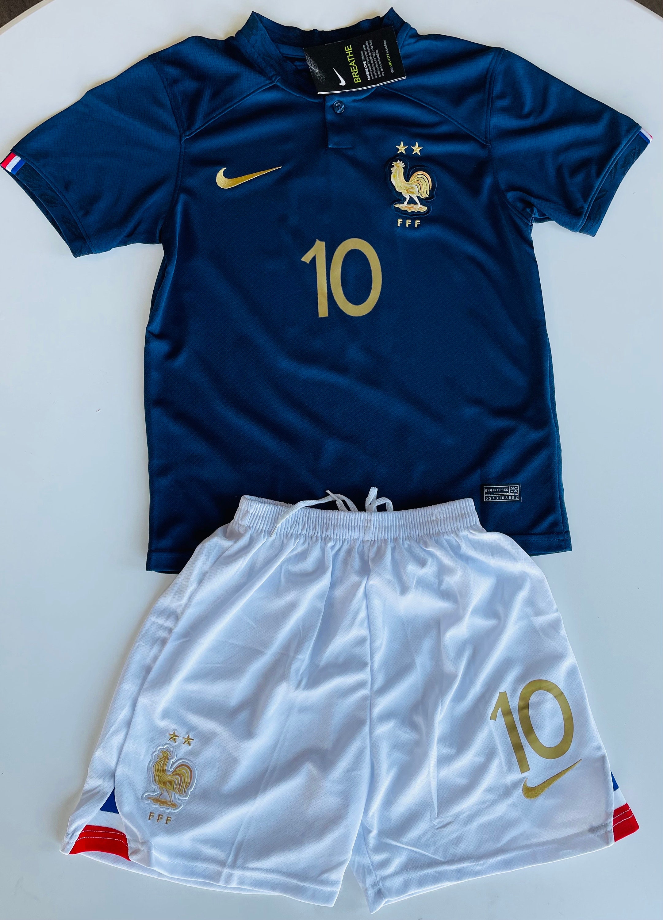 MBAPPE Maillot de France Enfant avec Short Coupe du Monde 2022 Maillot de  l'équipe de France 5-13 ans sélectionnez la taille de l'enfant -  France