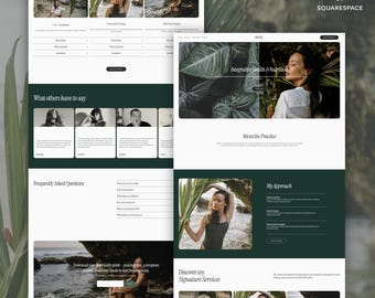 Holistic Health Website Template: Squarespace Design for Dietician, Nutritionist, Coach