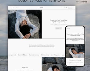Coach website template, Squarespace, Online course, Life coach, Landing page
