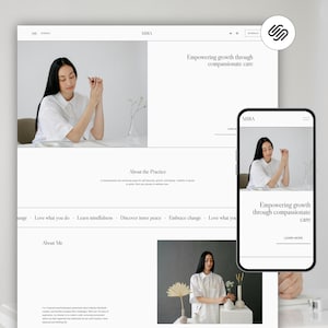 Squarespace Website Template for Therapist, Coach & Counseling