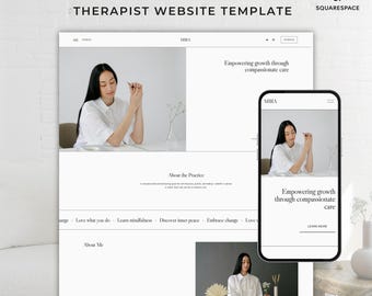 Therapist Website | Squarespace Single Page Template for Psychologists, Counsellors & Coaches