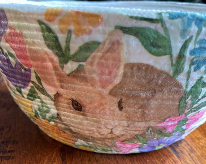 Rope Bowl Basket Bunny Spring Rustic Country