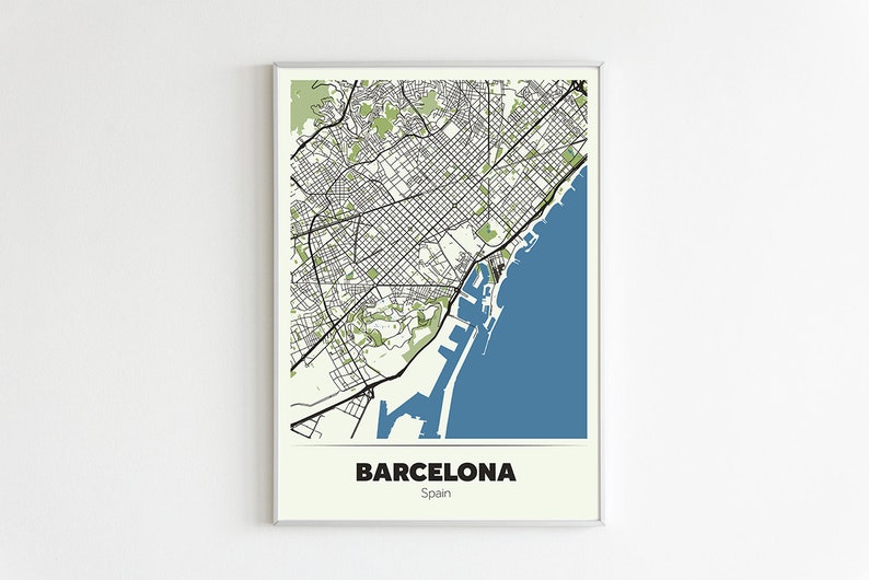 PRINTABLE Map of Barcelona City - Il 794xN.4471588070 G1j2