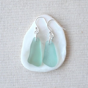 Sea Glass Earrings, Sterling Silver Earrings, Aqua Sea Glass, Scottish Sea Glass, Sea Glass Jewellery, Gift For Her