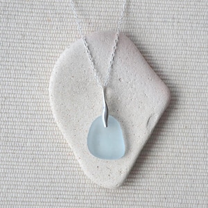 Seaham Sea Glass Necklace: Sterling Silver Pendant, Handmade Jewelry