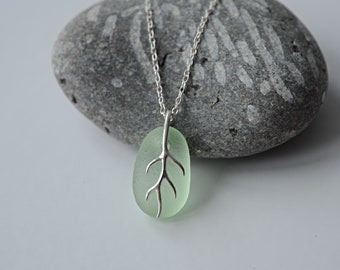Sea Glass Necklace, Sterling Silver Necklace, Aqua Sea Glass, Seaham Sea Glass, Sea Glass Jewellery, Sea Glass Gift, Unique Gift For Her