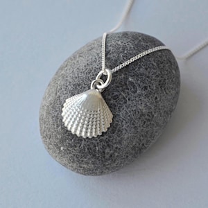 Sterling Silver Shell Necklace | Dainty Scallop Pendant | Minimalist Beach Jewelry Gift