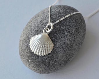 Dainty Sterling Silver Shell Necklace | Scallop Shell Pendant | Coastal Beach Jewellery