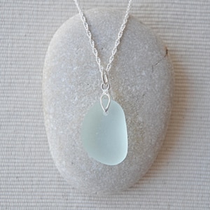 Seaham Sea Glass Necklace: Sterling Silver Pendant, Handmade Jewellery