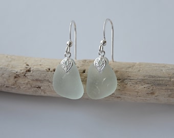 Sea Glass Earrings, Sterling Silver Earrings, Aqua Sea Glass, Seaham Sea Glass, Sea Glass Jewellery, Sea Glass Gift, Unique Gift For Her