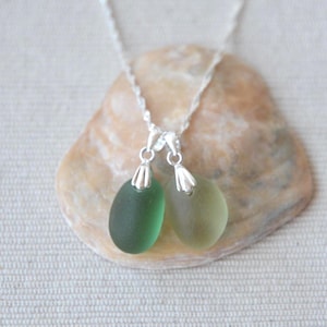 Seaham Sea Glass Necklace: Sterling Silver Pendant, Beach Glass Jewellery