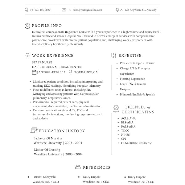 New Grad Resume|Nursing Resume|Experienced Nurse Resume|Resume for Nurses|New Nurse Resume|Travel nurse Resume|Travel Nursing Resume