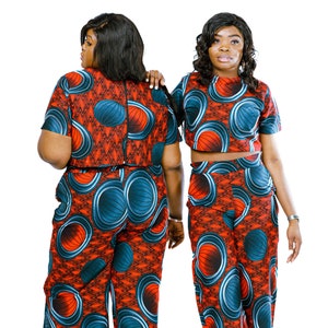 African print top, Nina women&#39;s crop tops