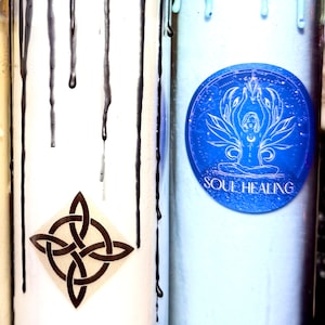 7 Day Powerful Spell Candles: Money, Luck, Love, Divination, Mental Health & More Handcrafted Intention With Added Healing Crystals image 7