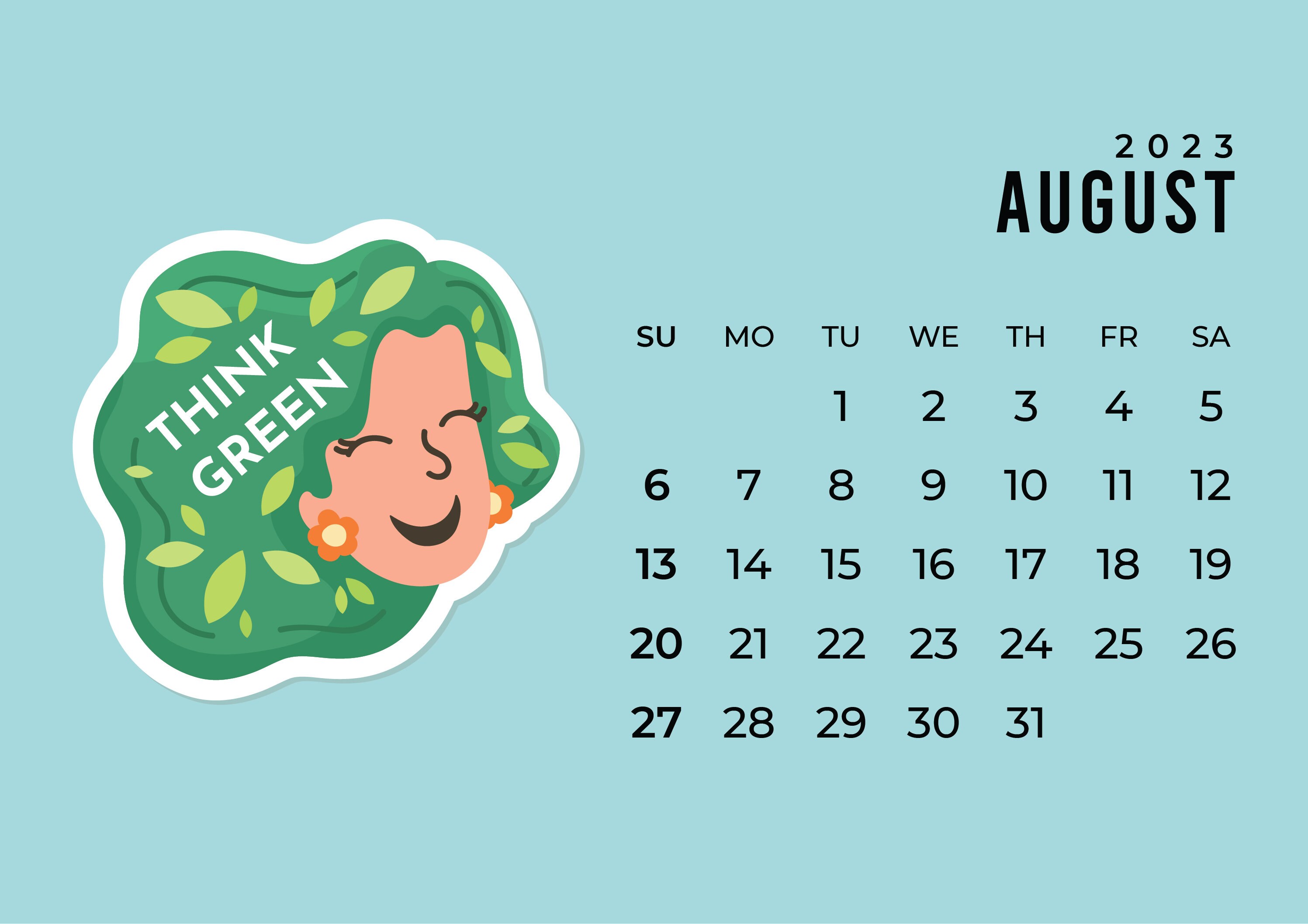 2023 Calendar Printable, 2023 Year Calendar Month Wise, Instant PDF