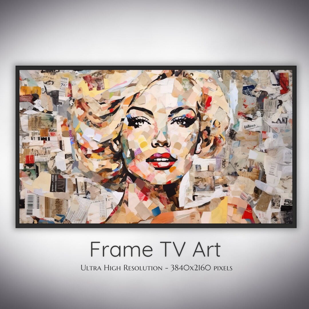 Samsung Frame Tv Art Marilyn Collage Fashion Mag Cover Etsy