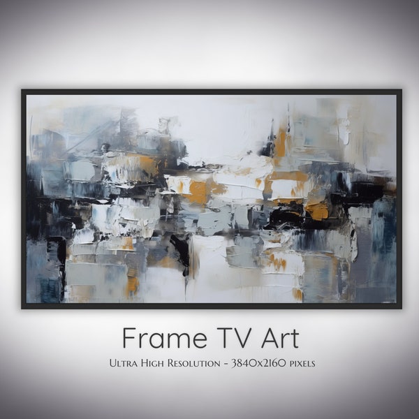 Pallet Knife Minimalist Oil Painting Samsung Frame Tv Art, Abstract Frame Tv Art, Brush Strokes Frame Tv, Modern Art for Frame Tv, Digital