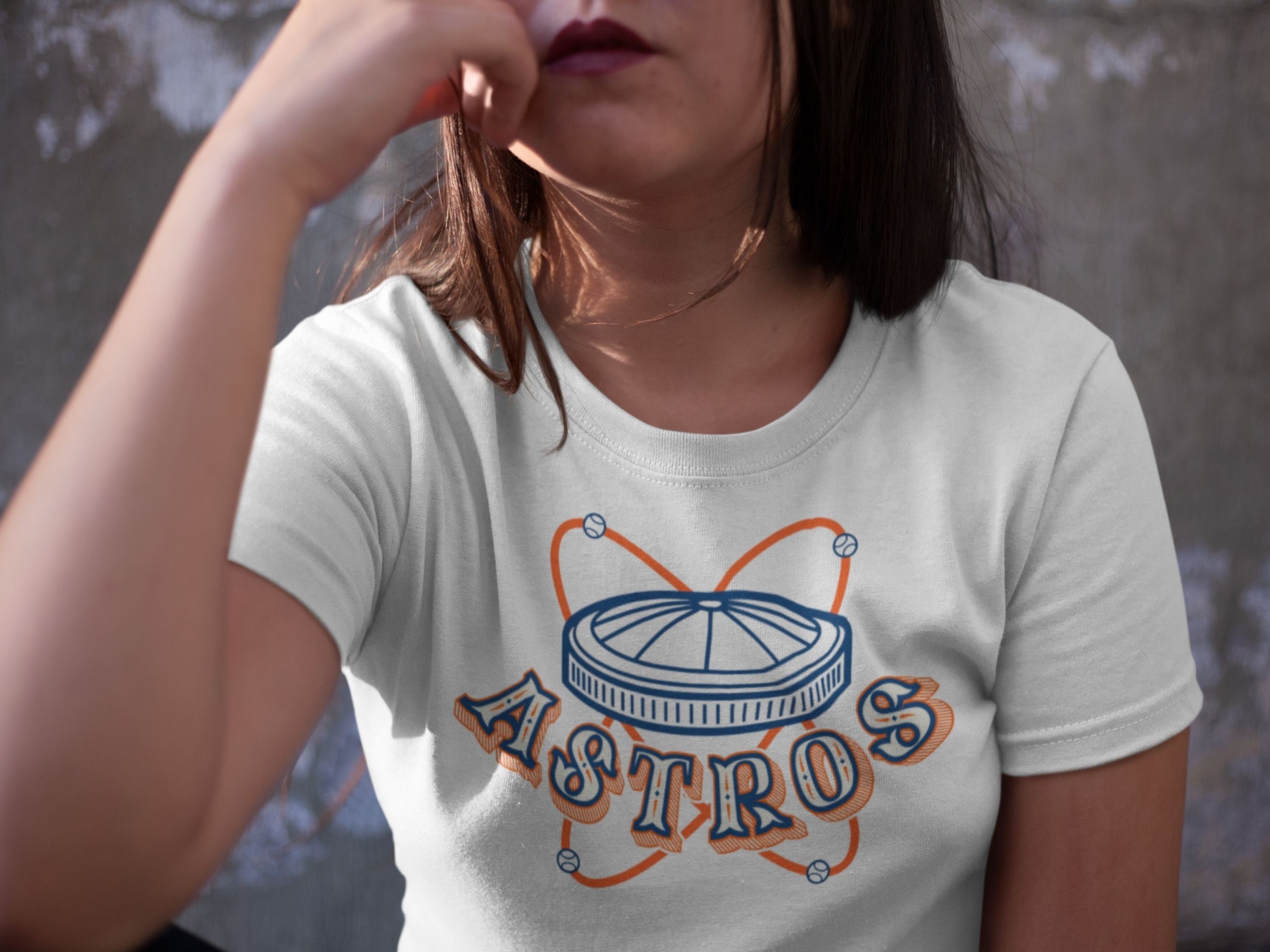 Lulu Grace Designs Houston Astros Inspired Baseball Jersey: Baseball Fan Gear & Apparel for Women XL / Ladies Cotton Tank