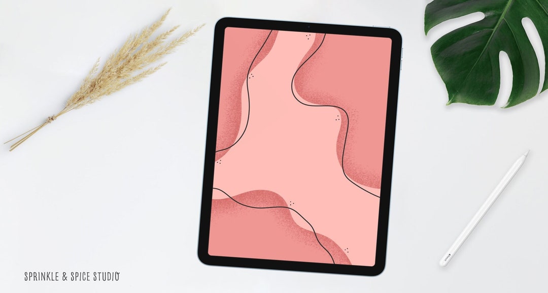 Pink Aesthetic iPad Wallpaper Minimalist Flow Neutral Flower iPad