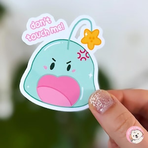 Slime Stardew Valley inspiriert Aufkleber, Vinyl Aufkleber, Junimo, Cozy Gaming, Fan Art, Süß, Kawaii, Ästhetik, Laptop Aufkleber, Don't Touch Me