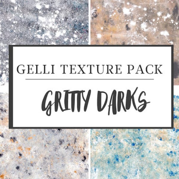 Gritty Darks Textures Pack for Junk journaling grungy printable gelli plate textures