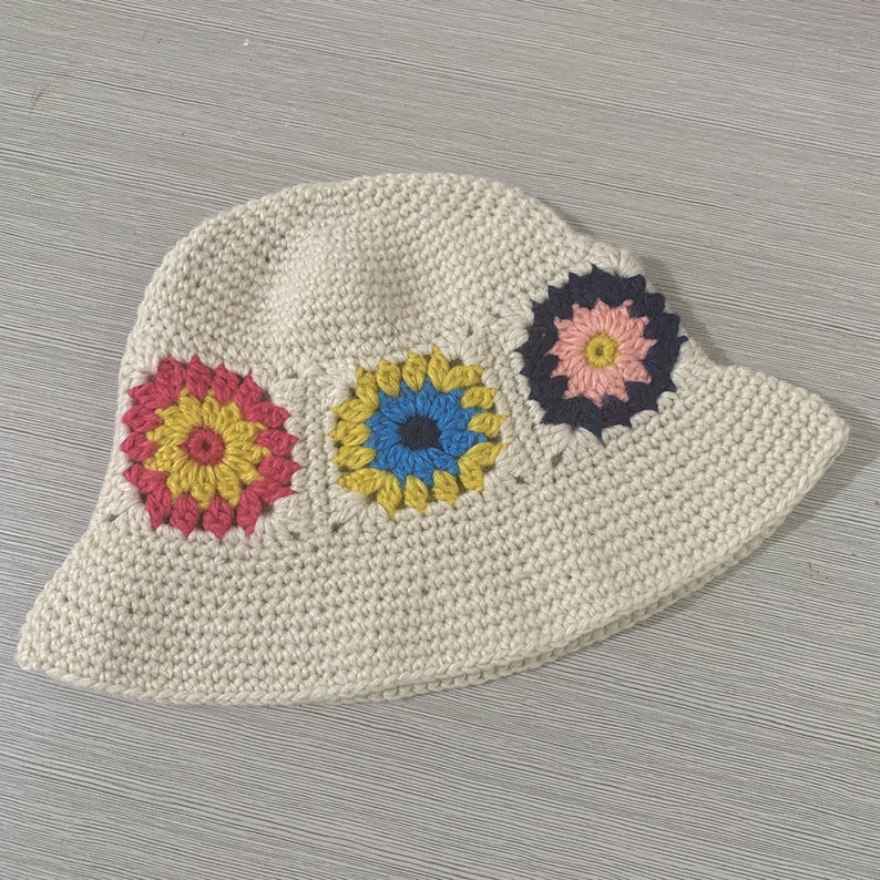 Granny Square Bucket Hat Pattern Granny Square Hat Pattern Etsy