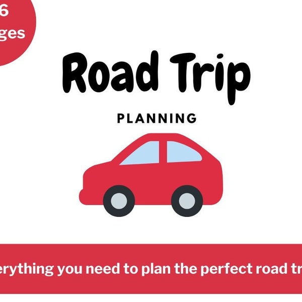 Road Trip Planner, Family Vacation Planner, Travel Planner Printable, Printable Road Trip Planner Bundle, Road Trip Itinerary Bundle