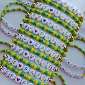 Friendship Bead Bracelets, Personalized Name Bracelet, Team bracelets, Team Sports Gifts, Custom Bracelets, Bulk Bracelet Jewelry