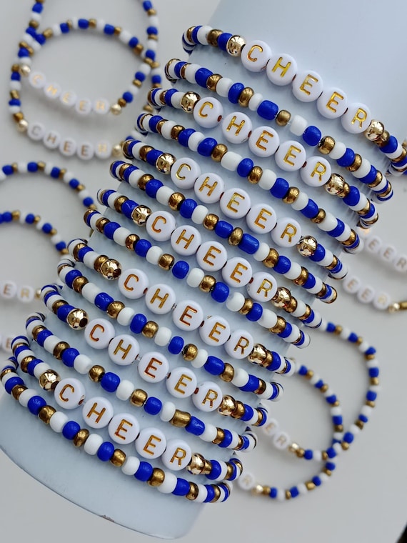 Team Colors Beaded Bracelet: Custom Sports Fan Jewelry